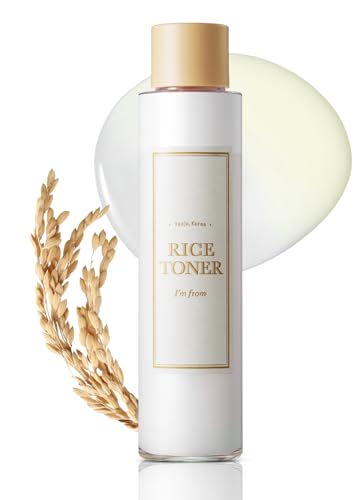 I'm from Rice Toner for Sensitive Skin, Rice Extract from Korea, Glow Essence with Niacinamide, Hydrating, Vegan, Alcohol Free, Fragrance Free, Peta Approved, K Beauty Toner, 5.07 Fl Oz|B07K23HV61