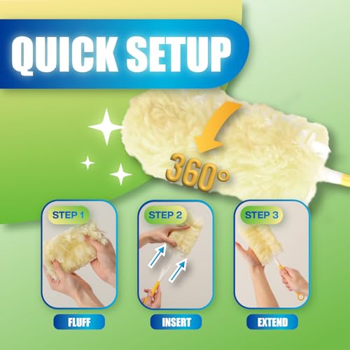 40 Count Disposable Microfiber Duster Refills for Swiffer - 360° Heavy Duty Refills (Handle Not Included)|B0DNWBQ3TW