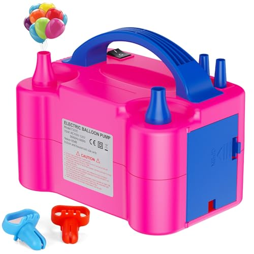 Electric Balloon Pump, Portable Dual Nozzle Electric Balloon Inflator for Party Decoration, 110V 600W Balloon Blower Pump Inflation|B0C37YWF9X