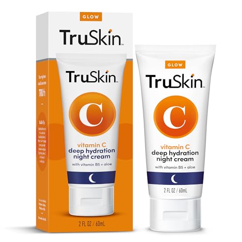 TruSkin Vitamin C Night Cream – Skin’s Natural Collagen Supporting Blend with Cocoa Butter, Vitamin B5, Botanical Essential Oils – Brightening and Hydrating Face & Neck, Firmer-Feeling Skin, 2 fl oz|B08X4WWCFF