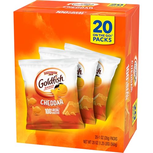 Goldfish Bold Mix Variety Pack Snack Crackers, 1 oz Snack Packs, 30 Ct Box