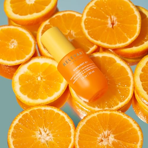 Relevant Sunburst C Plus Superfruit Face Serum - Vitamin C Serum with Jojoba Oil for Wrinkles - Cruelty Free Face Moisturizer - Vegan Skincare - 1 oz|B0CX98GCD7