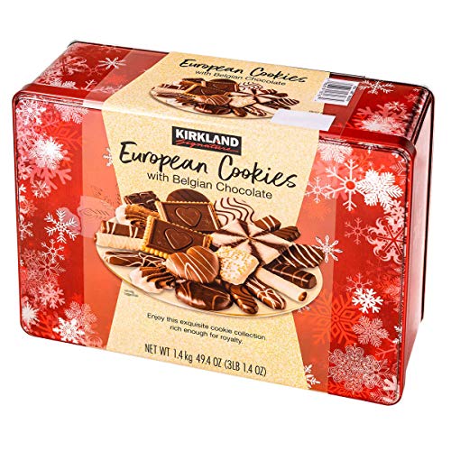 European Cookies LIMITED EDITITON Kirkland Signature with Belgian Chocolate, 49.4 Ounce|B07Z6QRQML