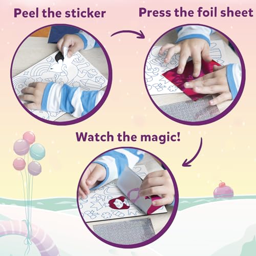 Skillmatics Foil Fun - Unicorns & Princesses, No Mess Art for Kids, Craft Kits & Supplies, DIY Creative Activity, Travel Toys, Gifts for Ages 4, 5, 6, 7, 8, 9|B0BV2YFF5K