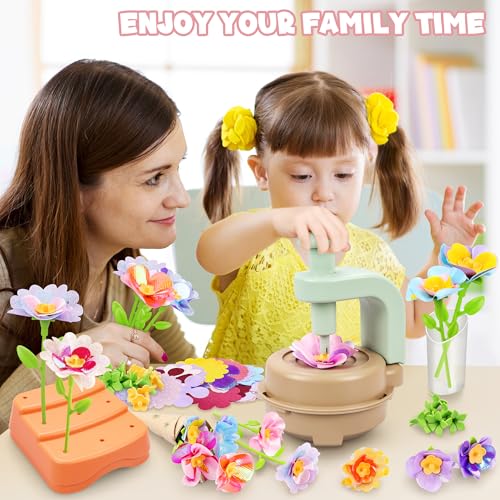 Fabric Flower Bouquets Toys, DIY Craft Kits Toys for Kids - Flowers Market Toy, Build Your Flower Bouquet, Arts & Crafts for 4 5 6 7 8 Year Toddler Girl, Educational Activity Preschool B-Day Gifts|B0CY5BQPR8