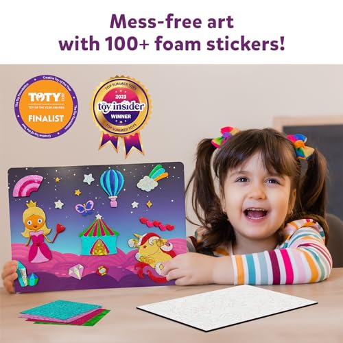 Skillmatics Foil Fun - Unicorns & Princesses, No Mess Art for Kids, Craft Kits & Supplies, DIY Creative Activity, Travel Toys, Gifts for Ages 4, 5, 6, 7, 8, 9|B0BV2YFF5K