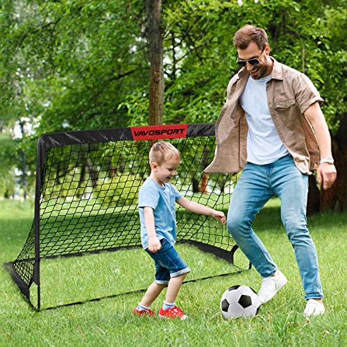 Kids Soccer Goals for Backyard Set - 2 of 4' x 3' Portable Soccer Goal Training Equipment, Pop Up Toddler Soccer Net with Soccer Ball, Soccer Set for Kids, Youth Outdoor Games, Sports, Play|B0B1PQBL9W