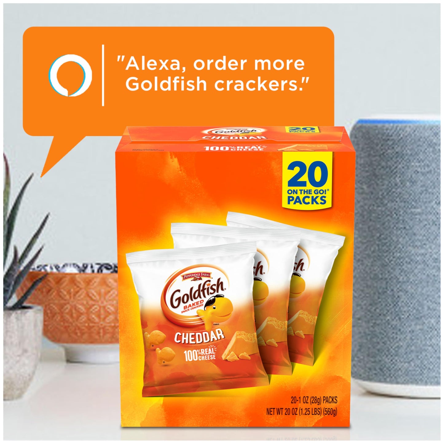 Goldfish Bold Mix Variety Pack Snack Crackers, 1 oz Snack Packs, 30 Ct Box