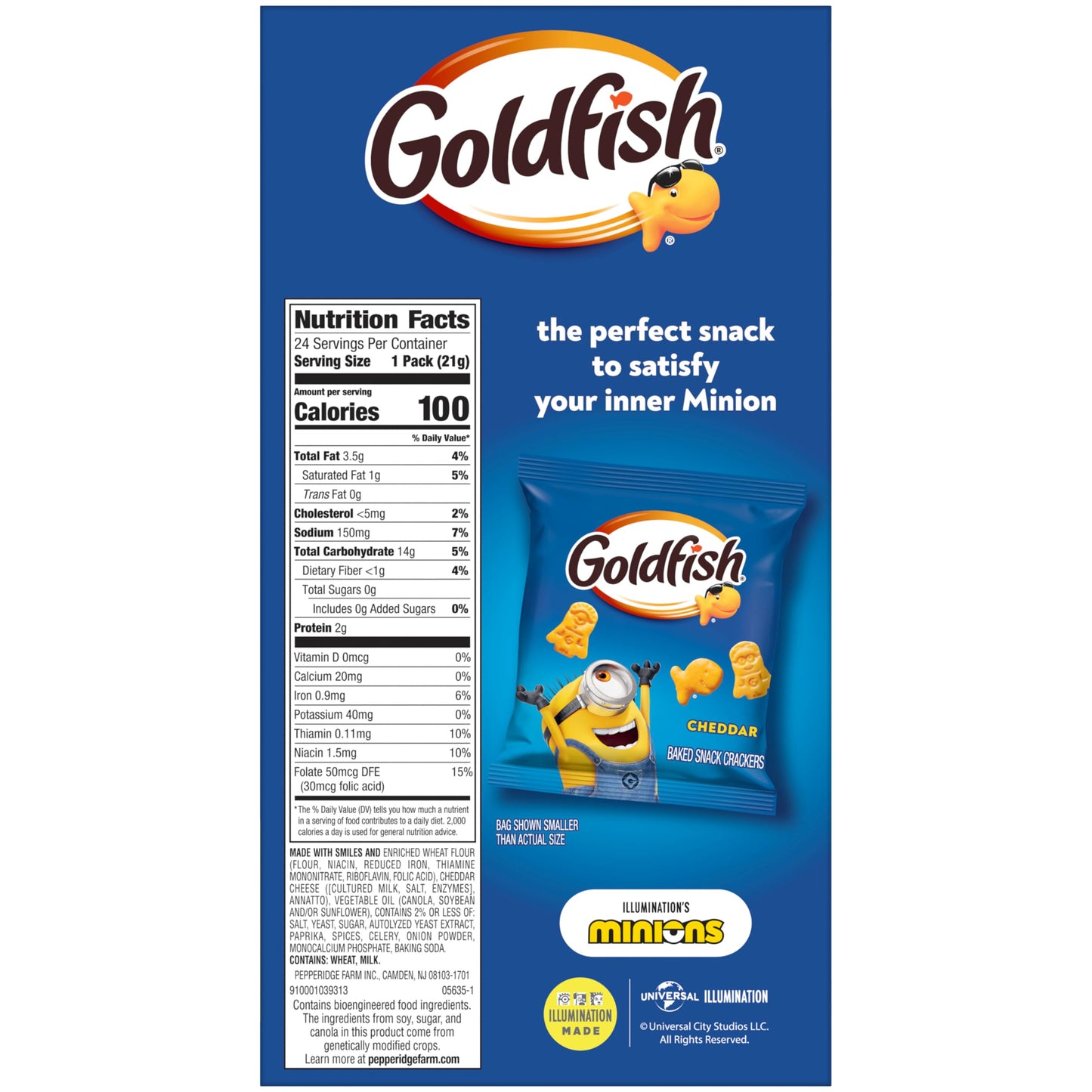 Goldfish Bold Mix Variety Pack Snack Crackers, 1 oz Snack Packs, 30 Ct Box