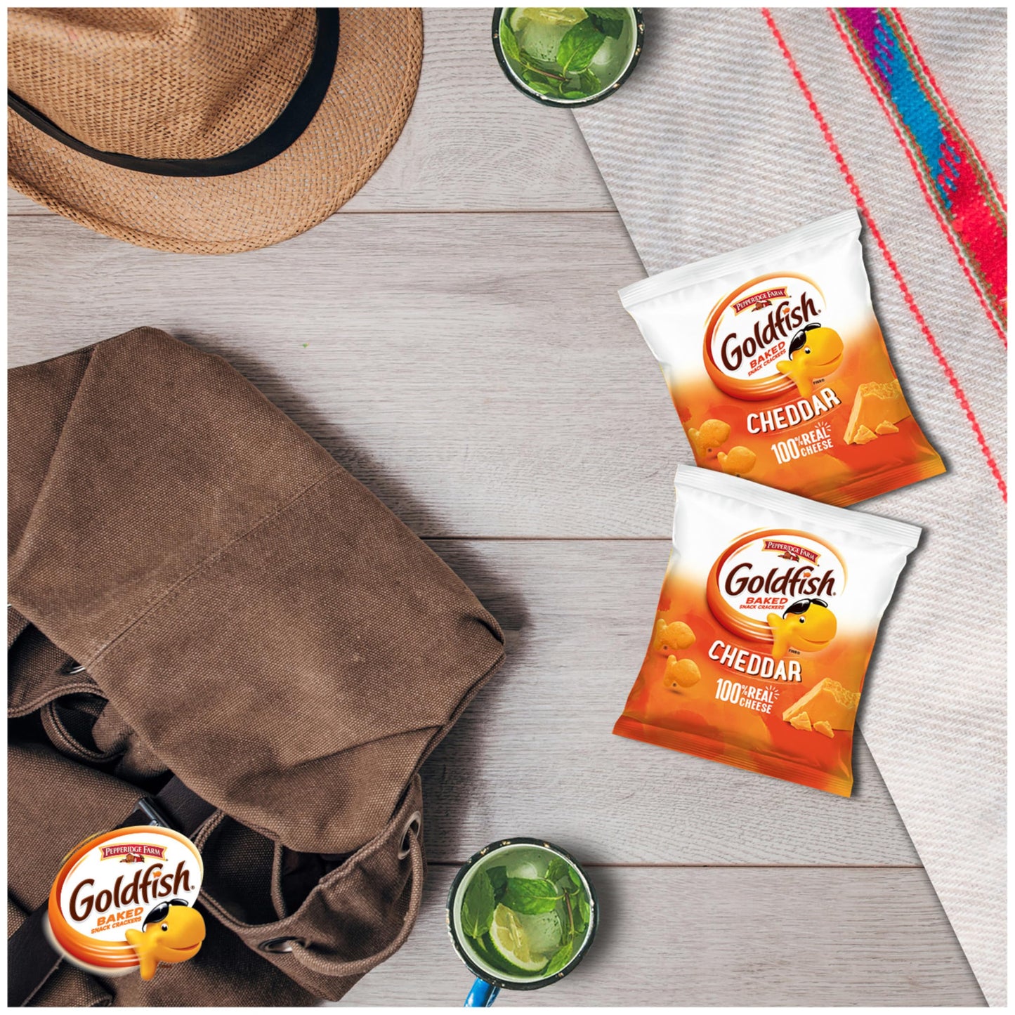 Goldfish Bold Mix Variety Pack Snack Crackers, 1 oz Snack Packs, 30 Ct Box