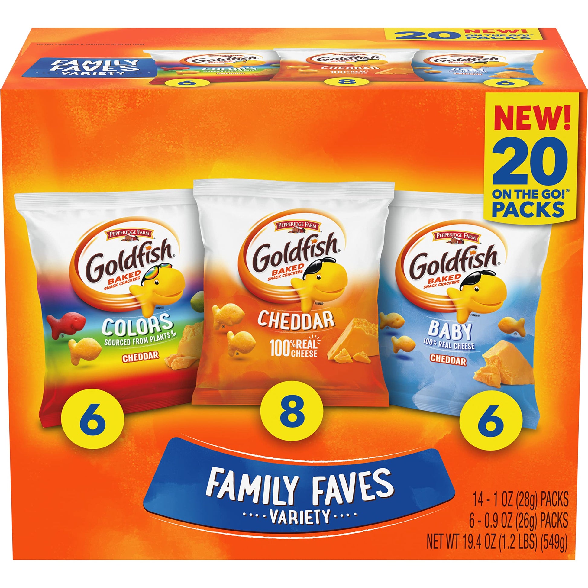 Family Faves Variety Pack1 Ounce & 0.9 Ounce (Pack of 20)
